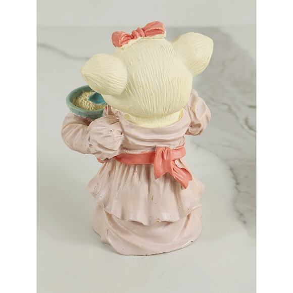 Chef Piglet Pig Lover Piggy w/ Bow Cute Dress Cooking 3 1/2" Figurine 80s - Picture 6 of 13